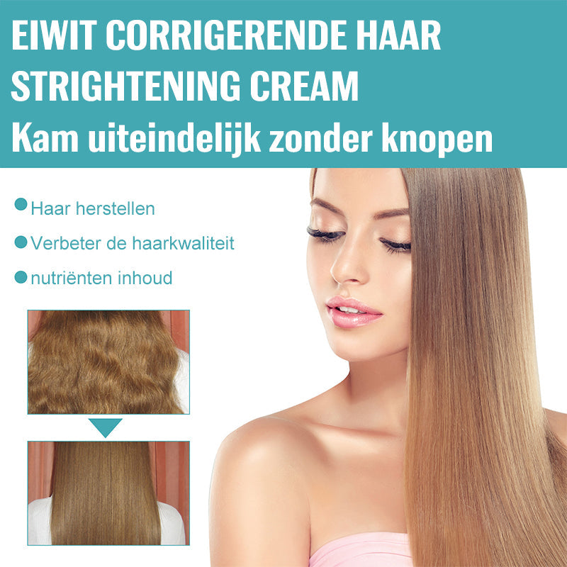Zijde- en glanscrème voor het ontkrullen van haar