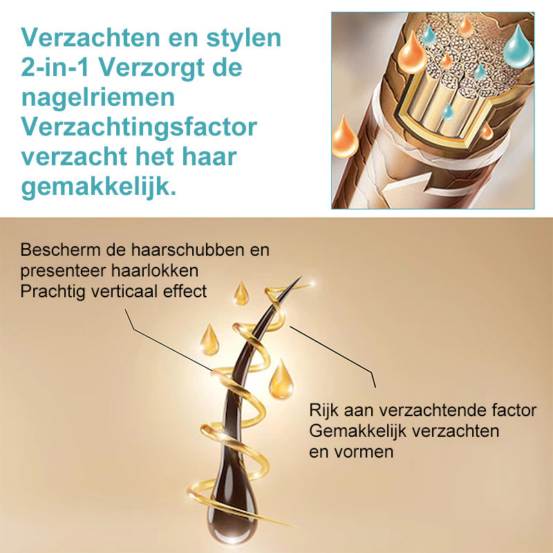 Zijde- en glanscrème voor het ontkrullen van haar