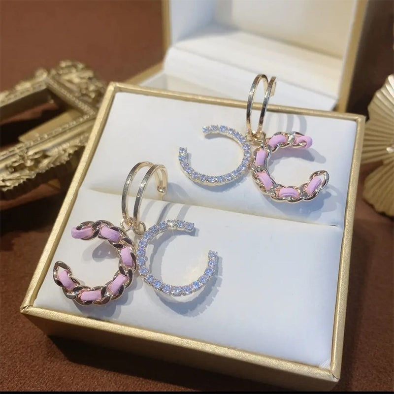 Dubbele "C" oorbellen