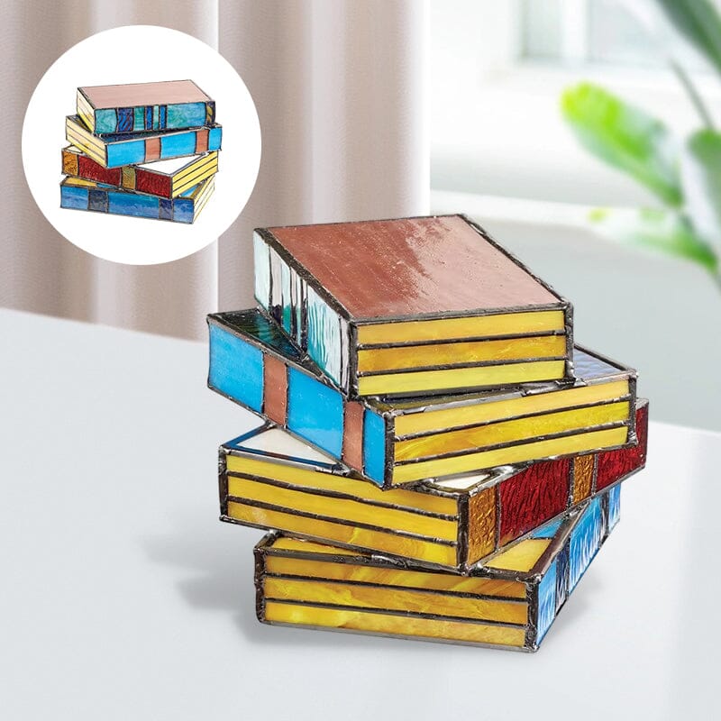 Gestapelde boekenlamp