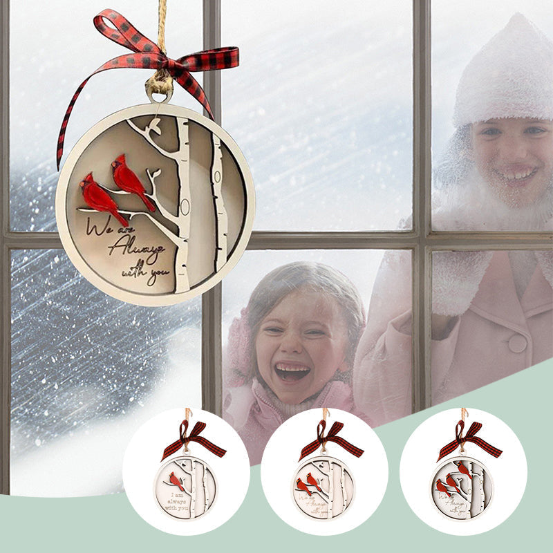 Handgemaakt Herdenkings Ornament met Kardinalen
