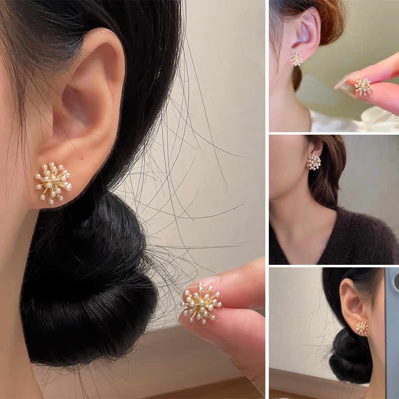 Vuurwerk parel oorbellen