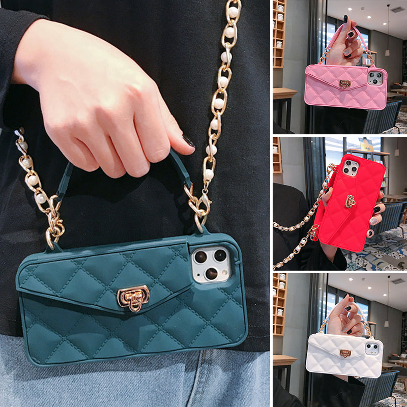 Handtas telefoonhoesje met zachte siliconen ketting