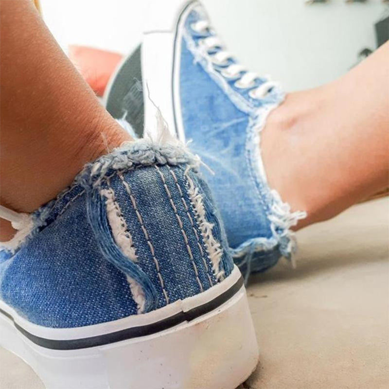 Denim canvas schoenen