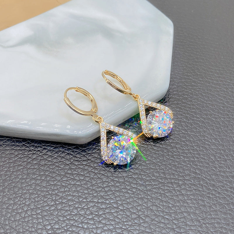 Glanzende kristallen oorbellen