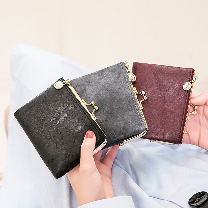 Mini Mode Dames Vierkante Korte Portemonnee