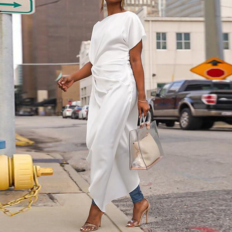 Jurk met asymmetrische zoom