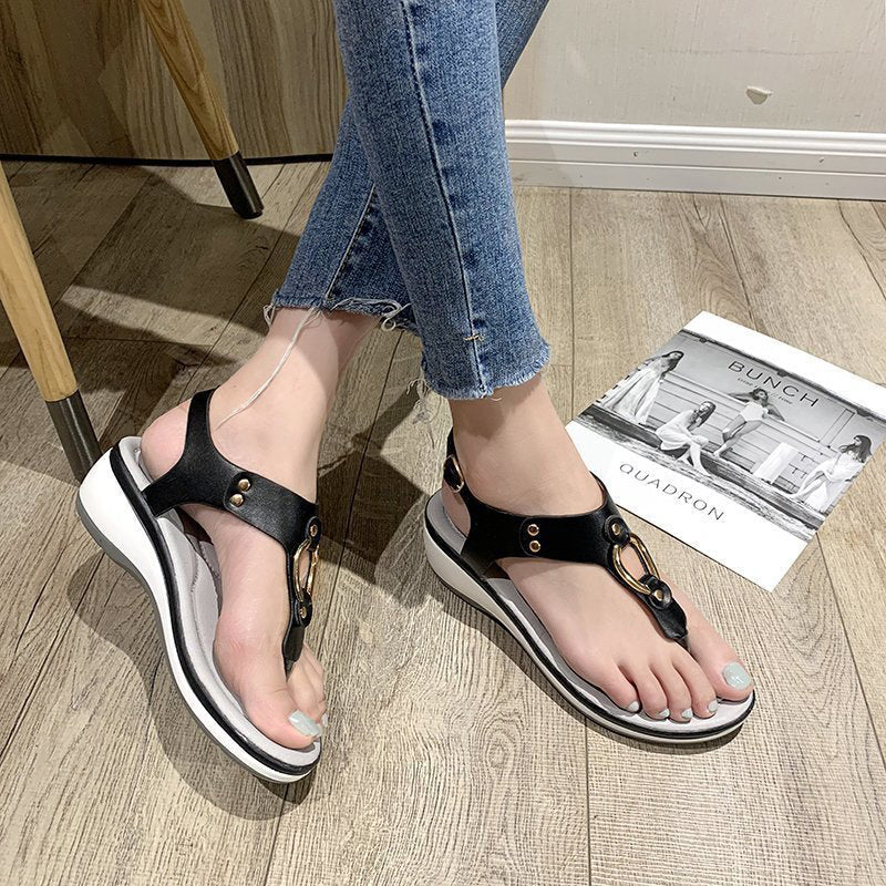 Zomerse effen kleur teenslippers
