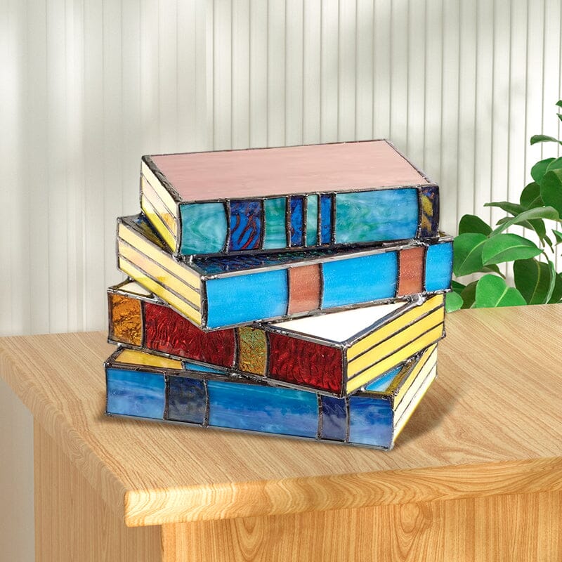 Gestapelde boekenlamp