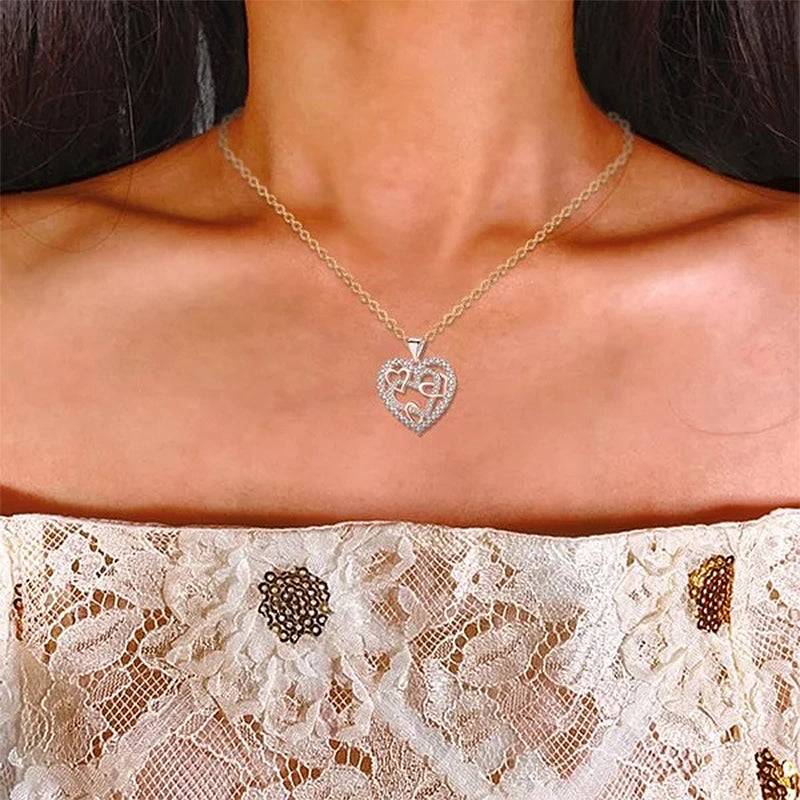 Open Gewerkte Hart Ketting