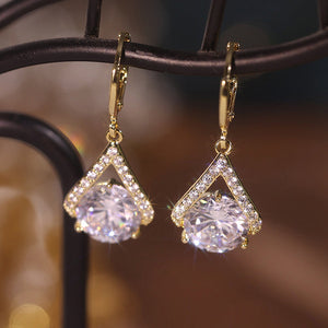 Glanzende kristallen oorbellen