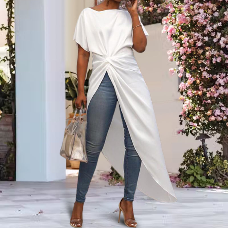 Jurk met asymmetrische zoom