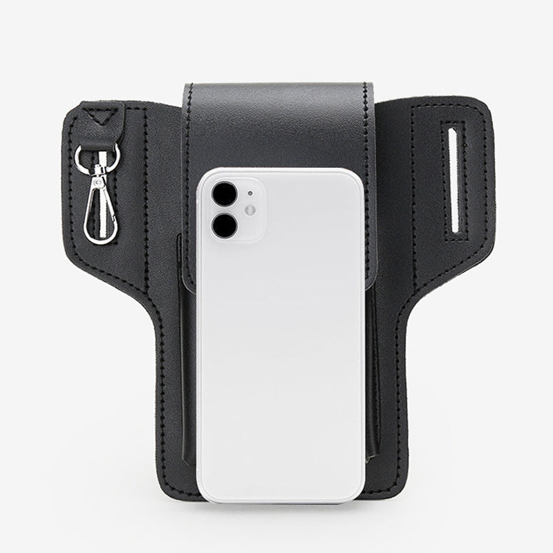 Telefoonholster voor herenriem Mobiele telefoonriempak kaart tas