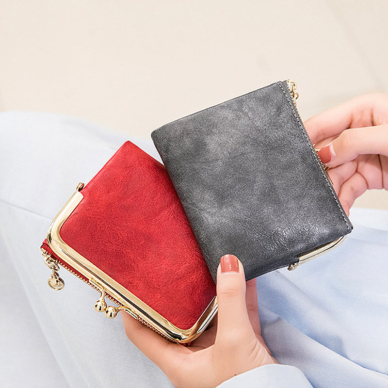 Mini Mode Dames Vierkante Korte Portemonnee