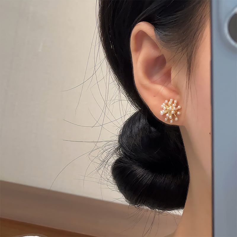 Vuurwerk parel oorbellen