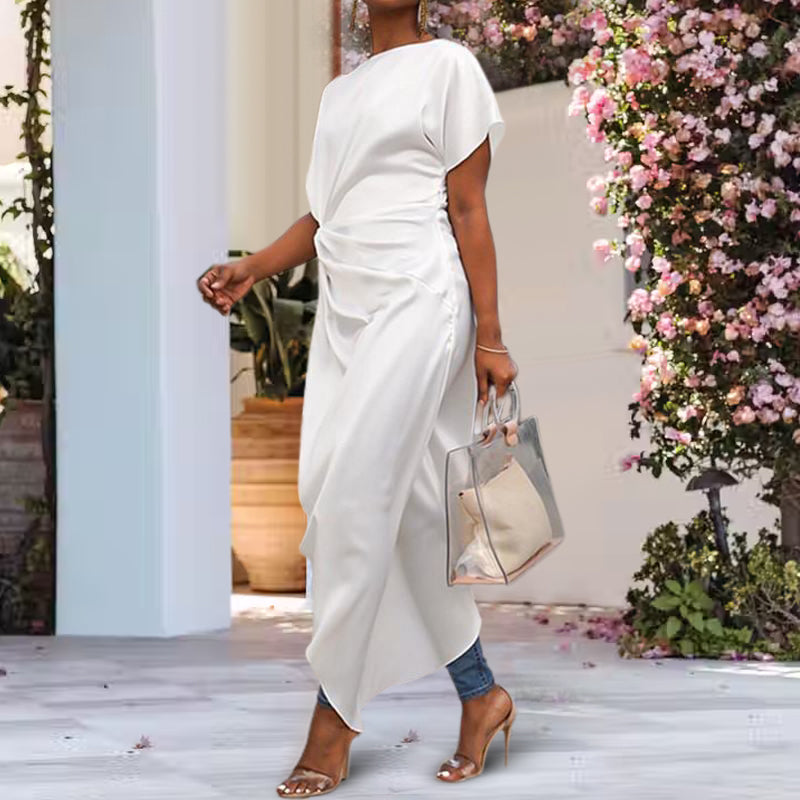 Jurk met asymmetrische zoom