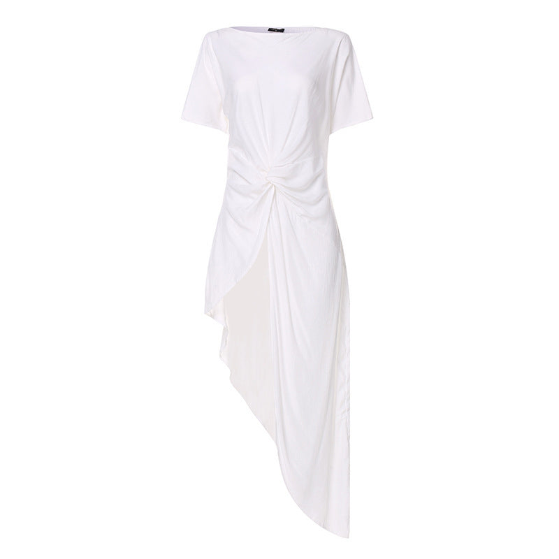 Jurk met asymmetrische zoom