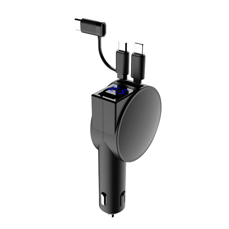 3-in-1 intrekbare snellaad adapter voor in de auto