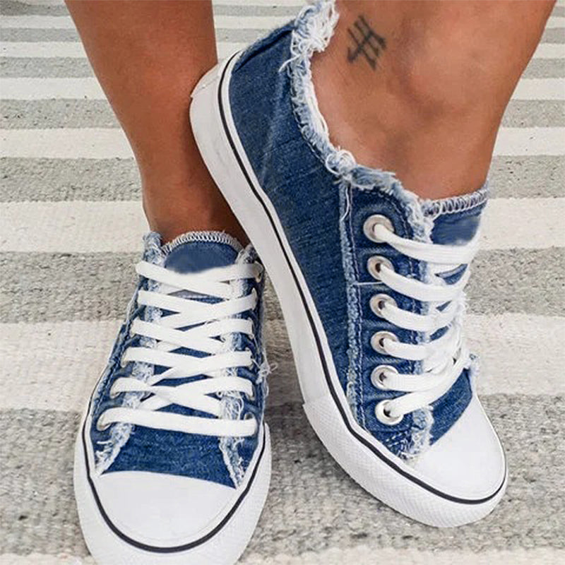 Denim canvas schoenen