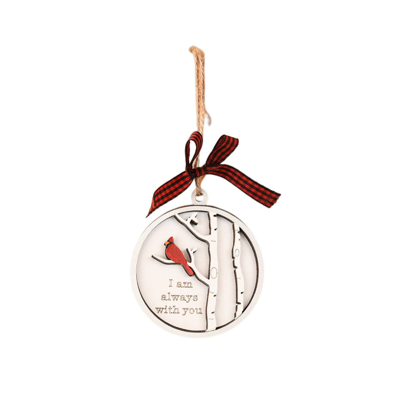 Handgemaakt Herdenkings Ornament met Kardinalen