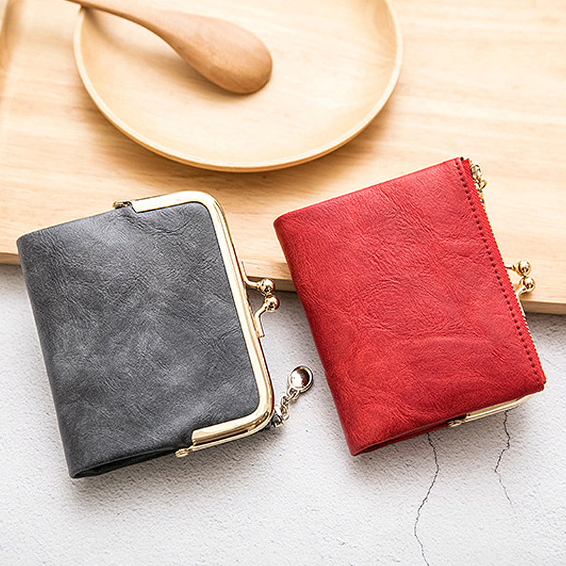Mini Mode Dames Vierkante Korte Portemonnee