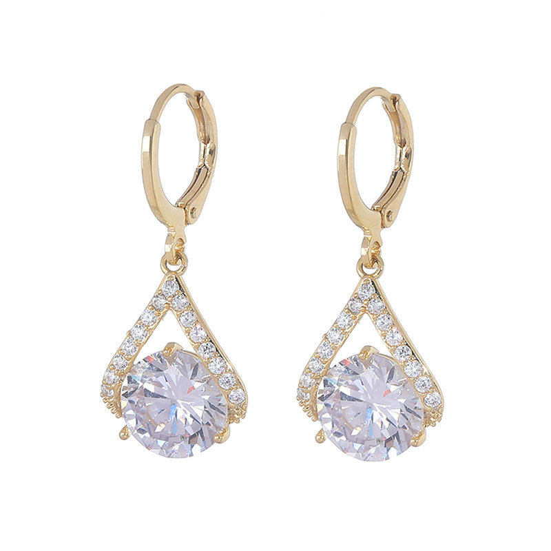 Glanzende kristallen oorbellen