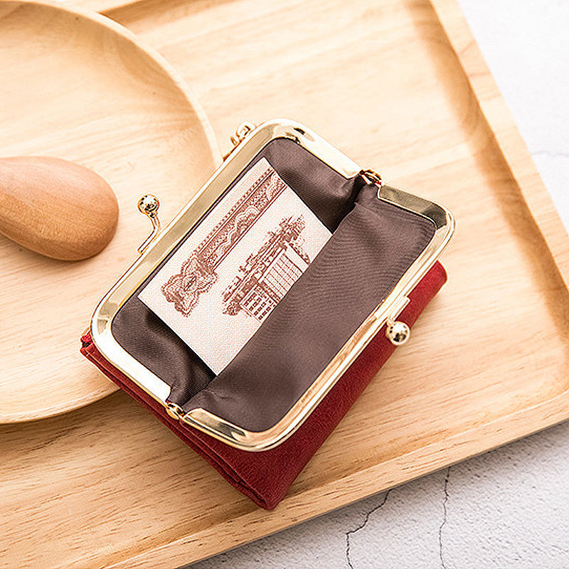 Mini Mode Dames Vierkante Korte Portemonnee