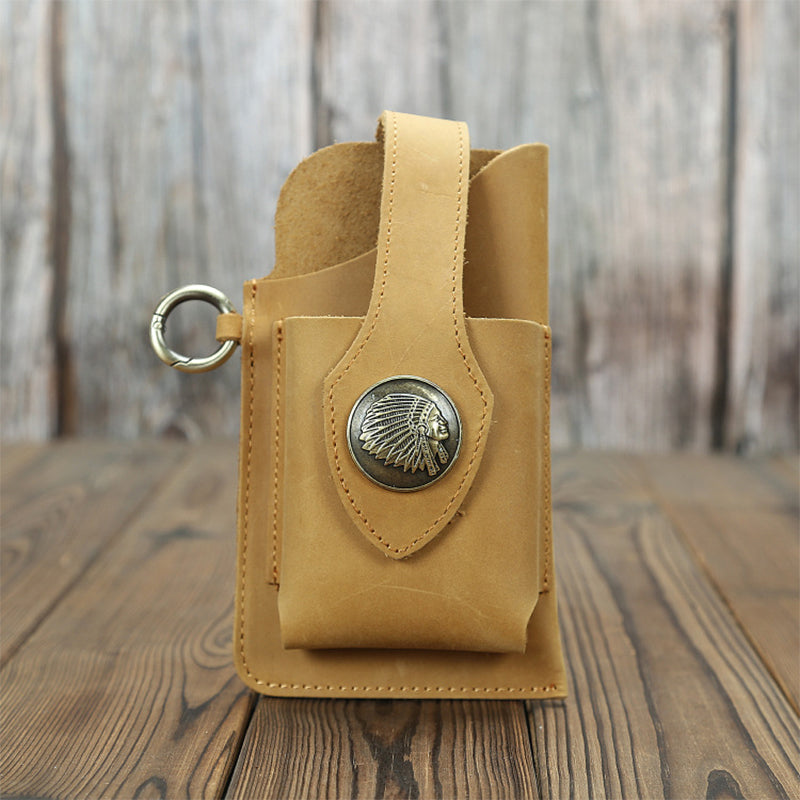 Multifunctionele leren telefoonhoes