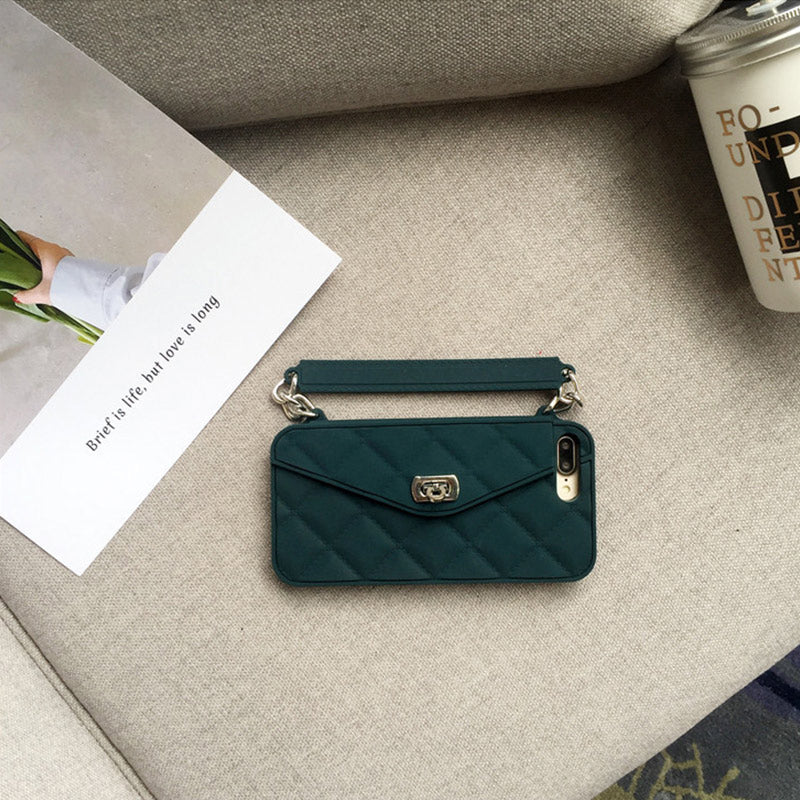 Handtas telefoonhoesje met zachte siliconen ketting