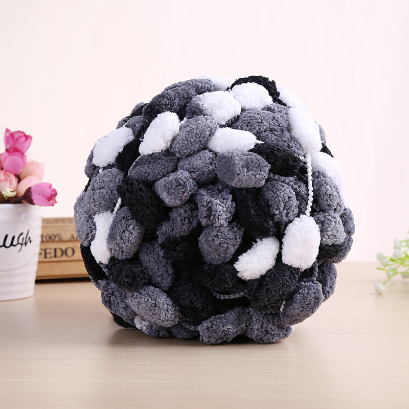 Winter DIY gevlochten parelmoer grove wol (6 stuks)