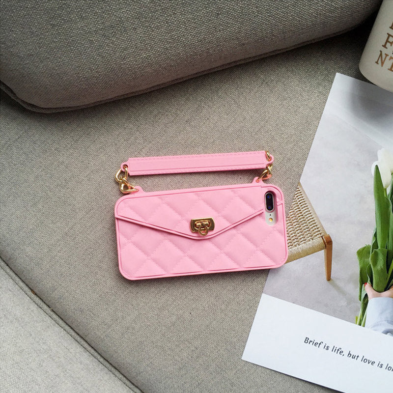 Handtas telefoonhoesje met zachte siliconen ketting