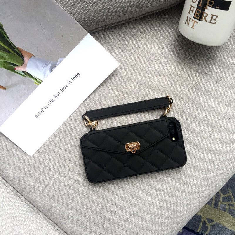 Handtas telefoonhoesje met zachte siliconen ketting