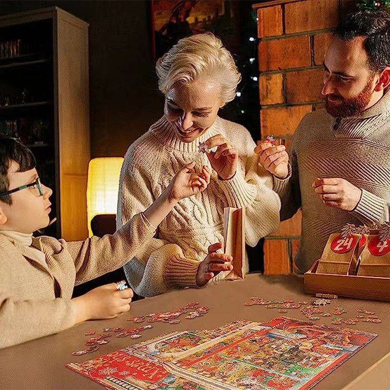 Kerstpuzzel blinde doos