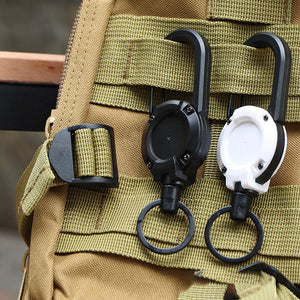 Outdoor automatische intrekbare draadkabel Luya tactische sleutelhanger