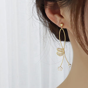 Vlinder druppel oorbellen