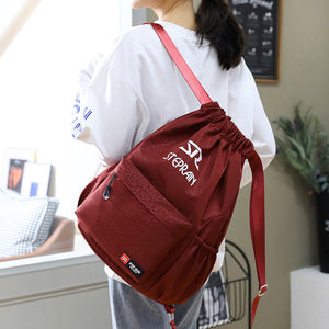 Verstelbare tas met trekkoord