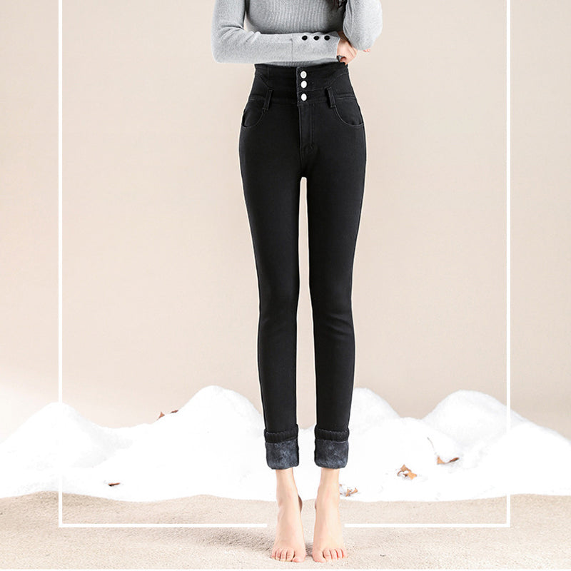 Fleece hoge stretch jeans