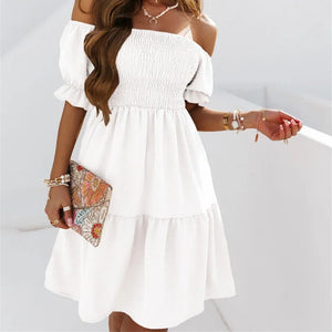 Backless one shoulder dress