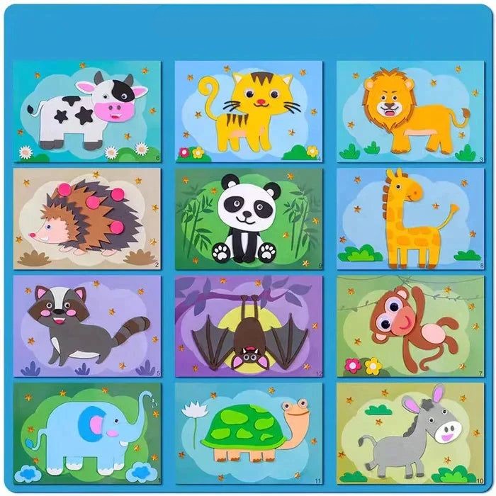 DIY handgemaakte dierenstickers voor kinderen