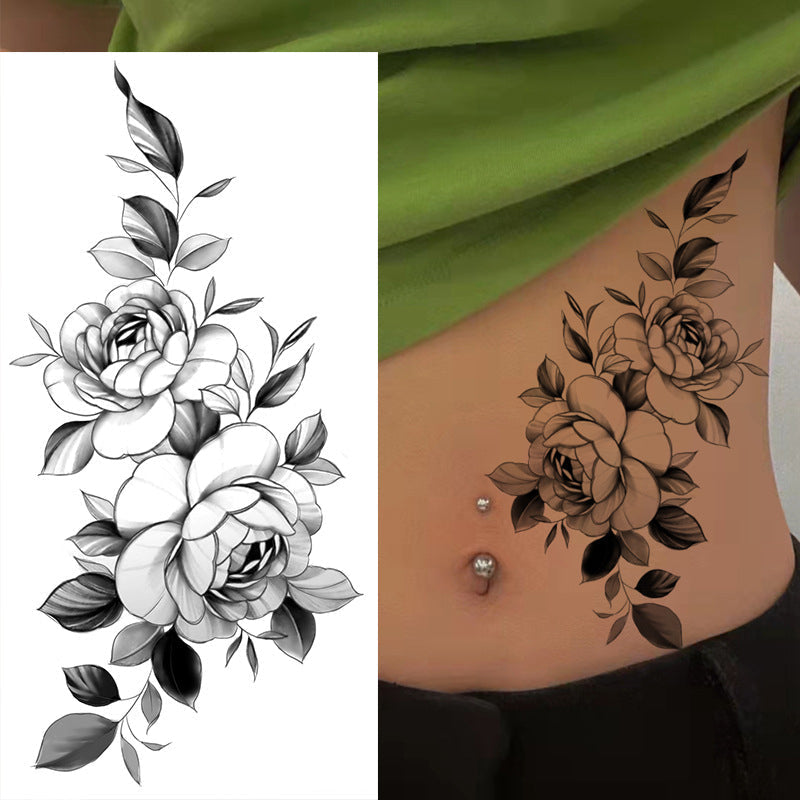 Schets bloem tattoo stickers