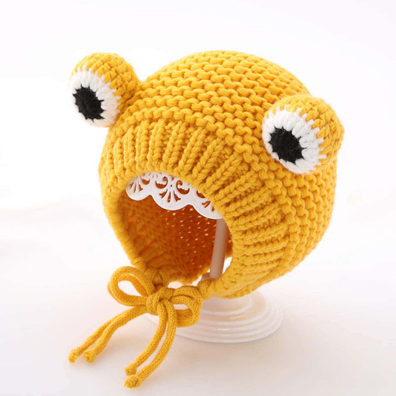 Leuke Frog Cartoon Winter Kids gebreide muts muts