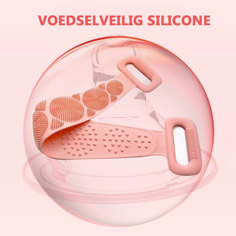 Siliconen body scrubber riem