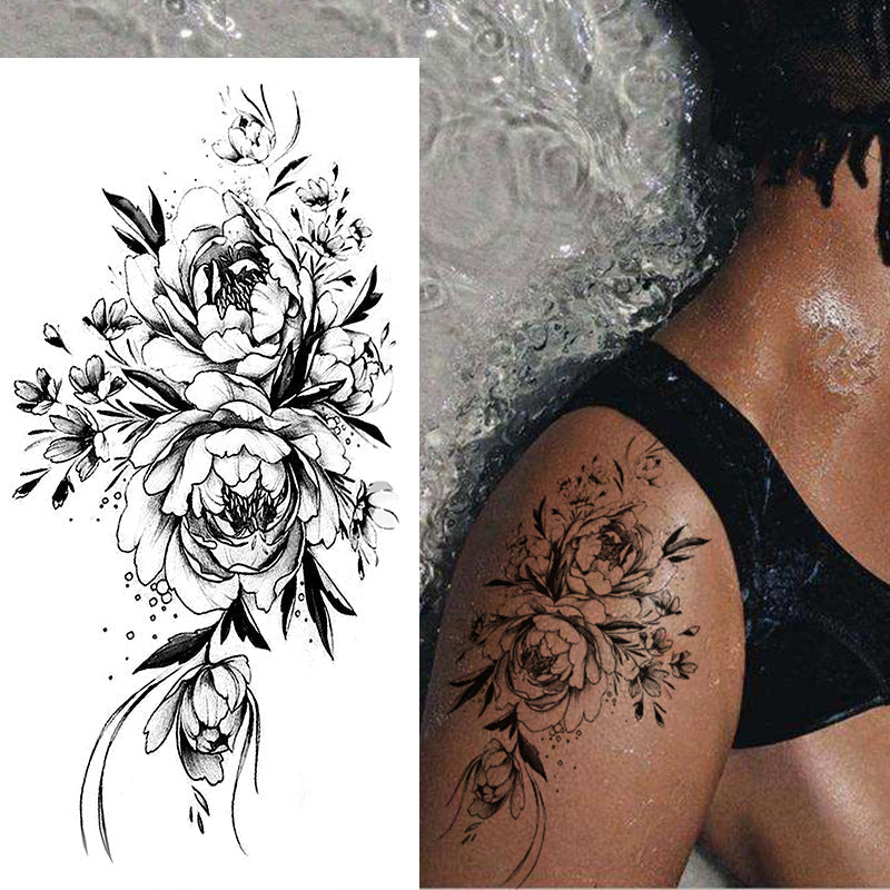 Schets bloem tattoo stickers