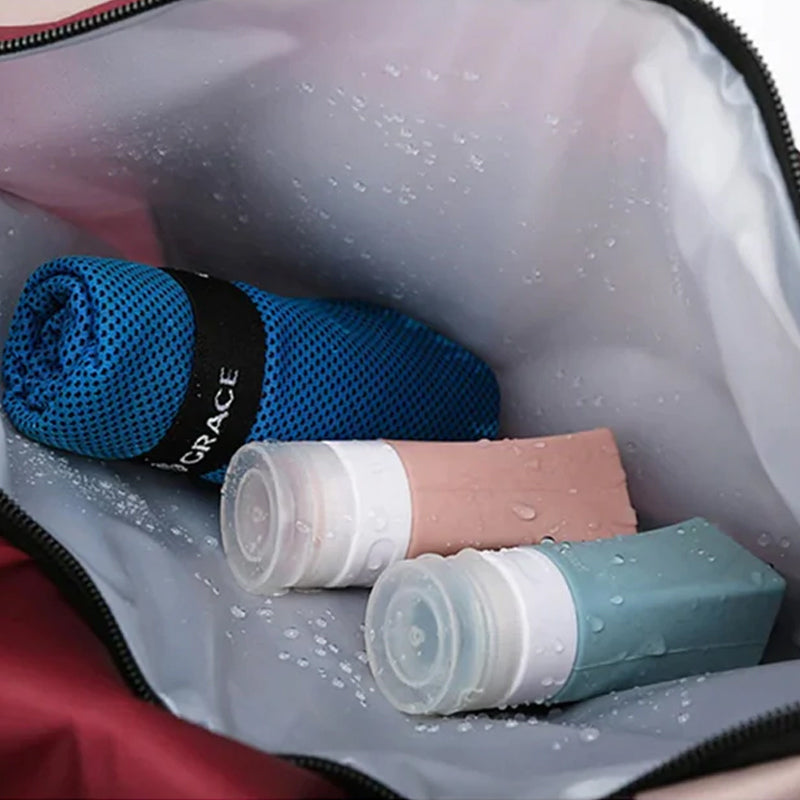 Opvouwbare reistas met droge/natte scheiding