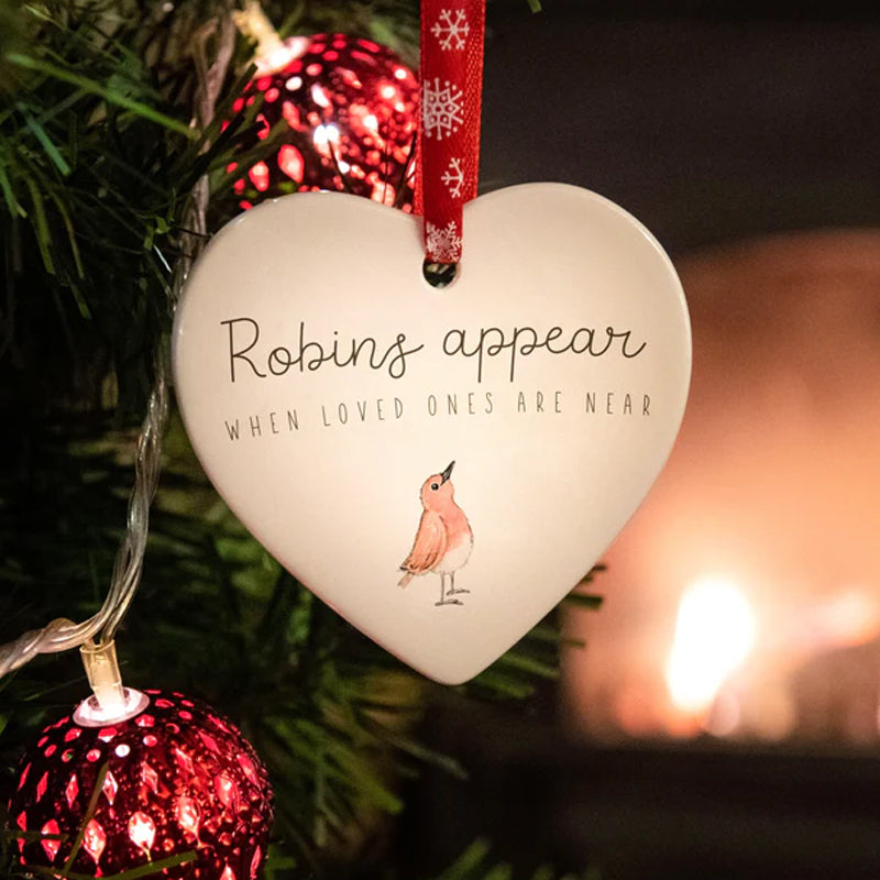 Keramisch hart hangend ornament