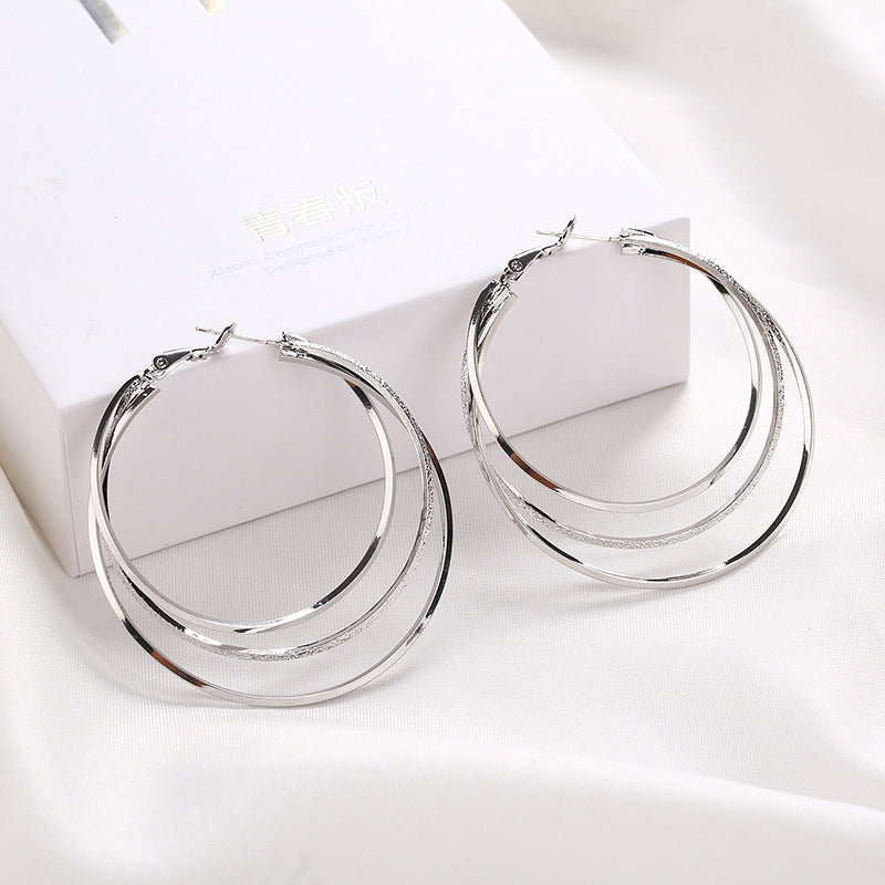 Oorringen met drievoudige ring