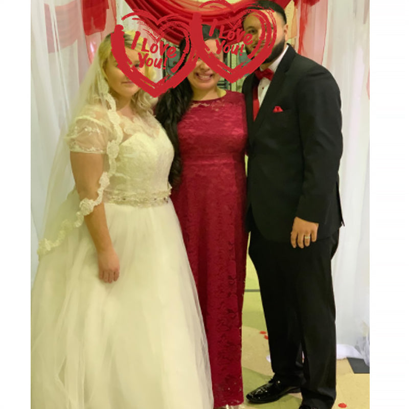 Plus maat kanten jurk voor dames