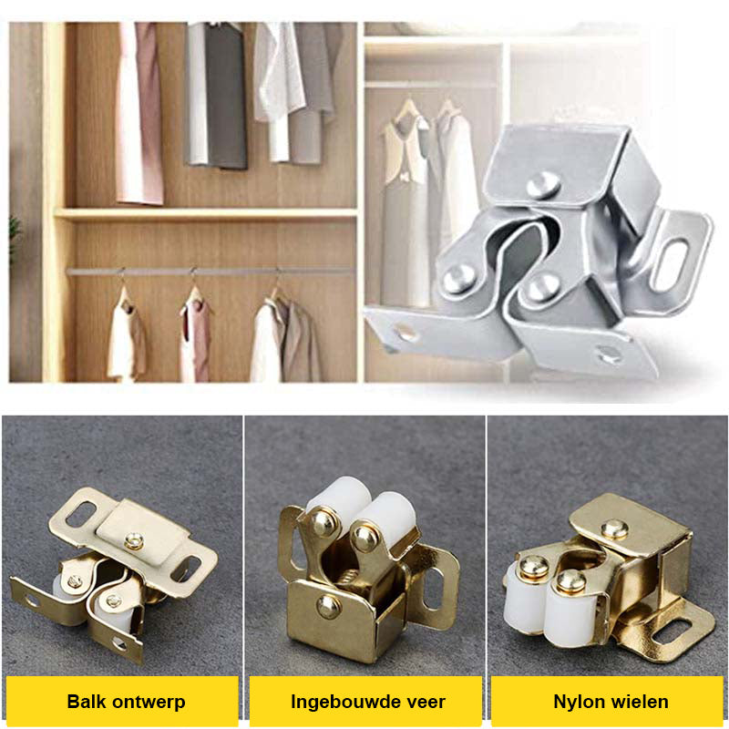 Klassieke kastdeur roestvrijstalen drukknopen