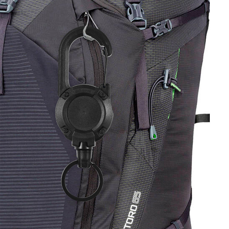 Outdoor automatische intrekbare draadkabel Luya tactische sleutelhanger