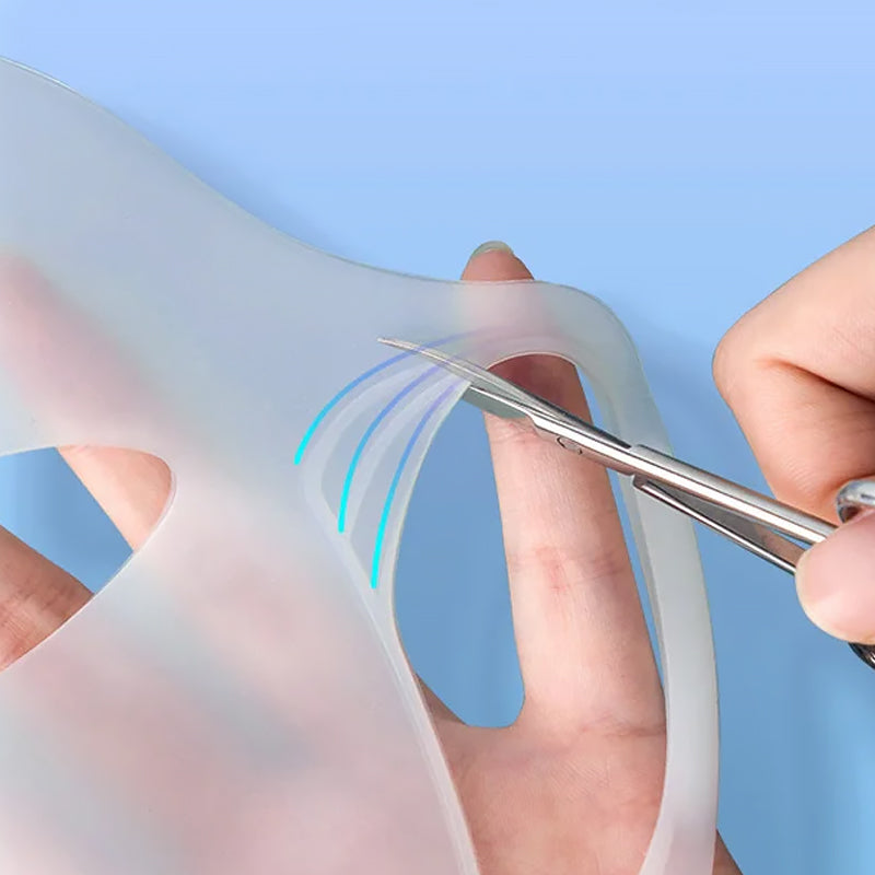 Oorhangend antislip en absorptiebevorderend siliconen masker